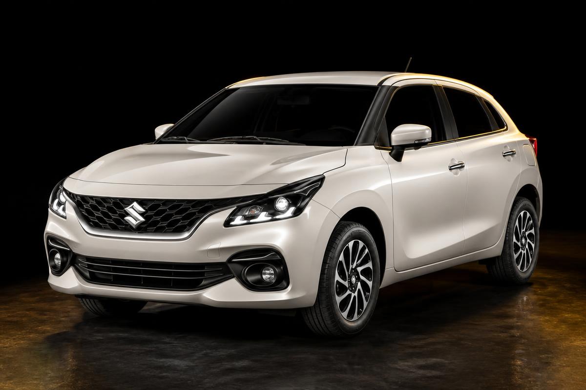 Maruti Suzuki Baleno in pearl white available for rent