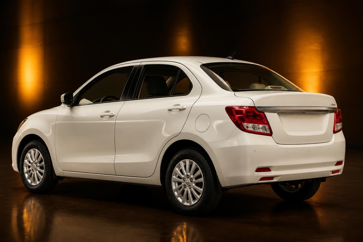 Maruti Suzuki Swift Dzire VXI in pearl white available for rent