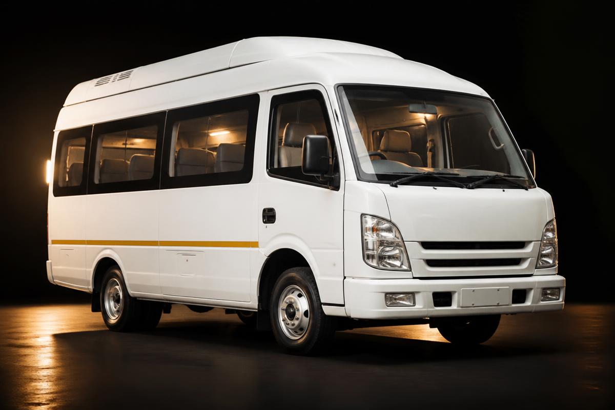 SML Passenger Vehicle in pearl white available for rent